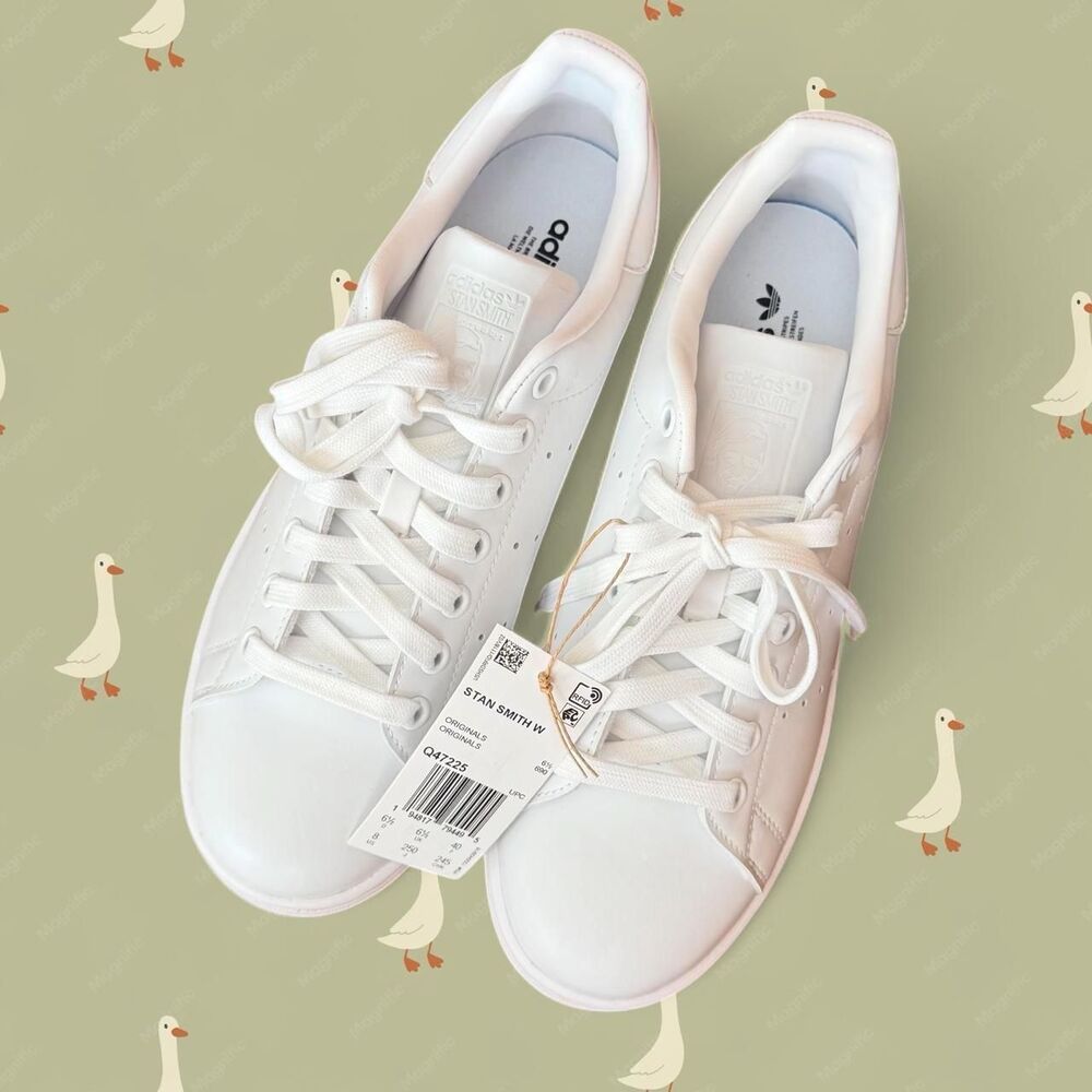 Deadstock NWT Adidas Stan Smith Triple White Sneakers (size 8)